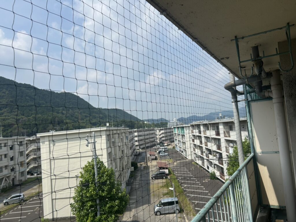 ベランダハトネット設置
