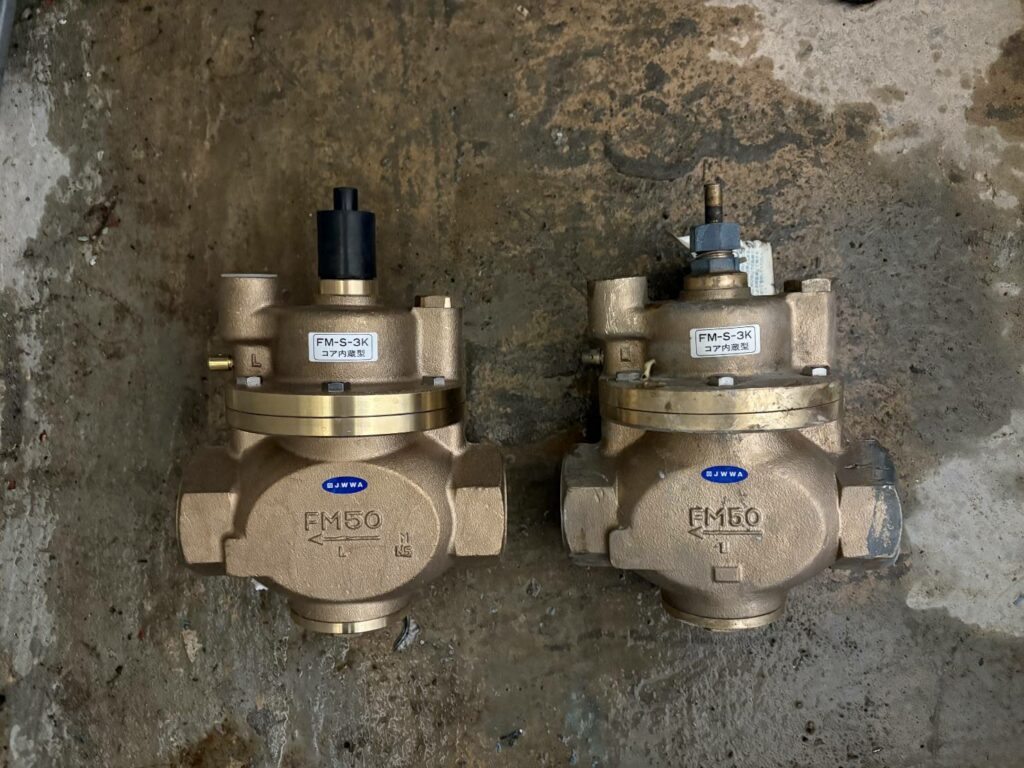 定水位弁（FMバルブ）及び電磁弁取替工事
